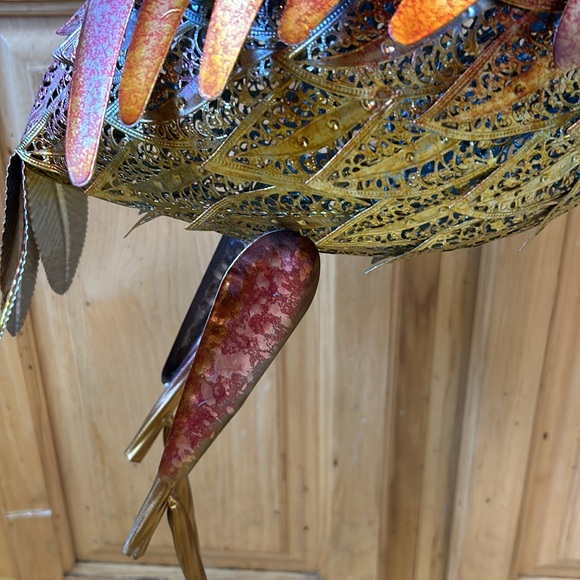 Flamingo 🦩 metal whimsical statue - Picture 5 of 12